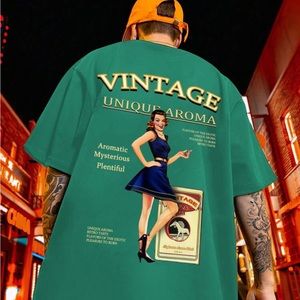 Hypemode Men's Short Sleeve T-shirt With Text And Cartoon Print